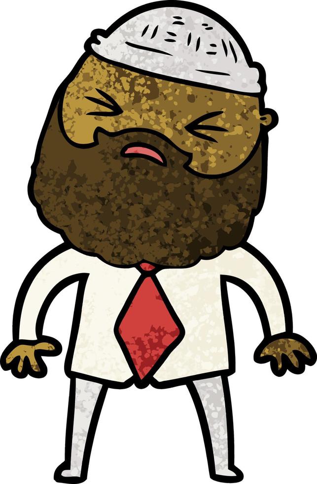 cartoon man with beard vector