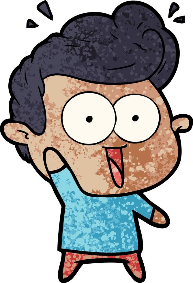 cartoon staring man vector