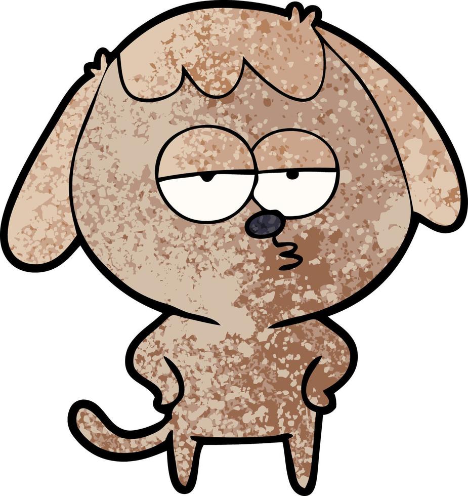 cartoon bored dog vector