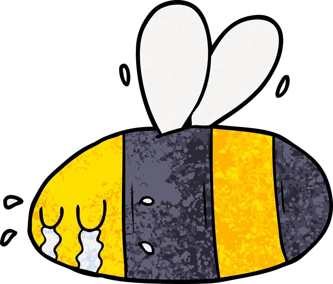 cartoon crying bee vector