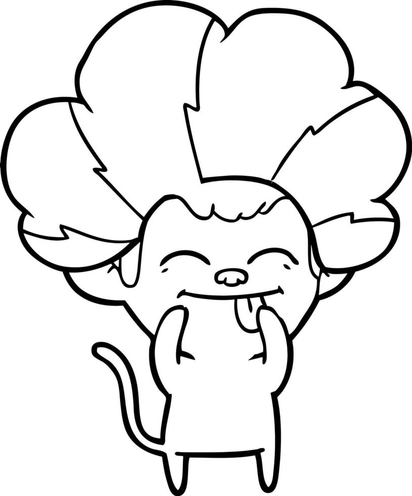 funny cartoon monkey vector