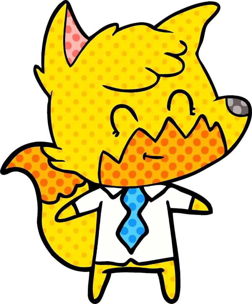 fox cartoon character vector
