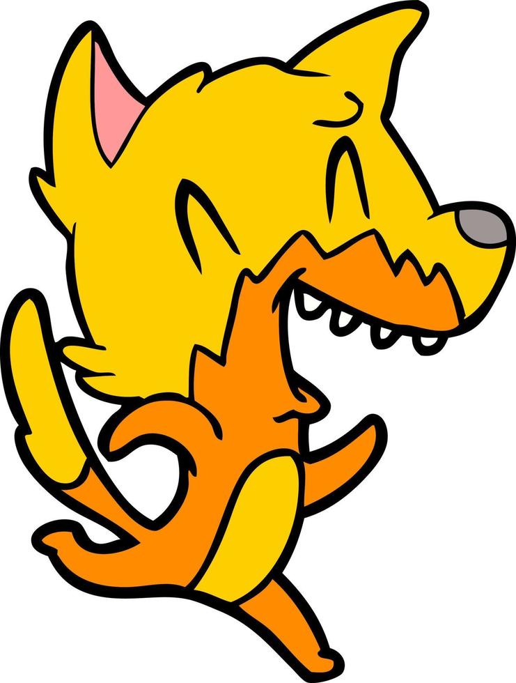 fox cartoon character vector