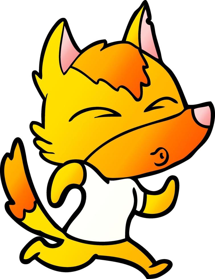 fox cartoon character vector