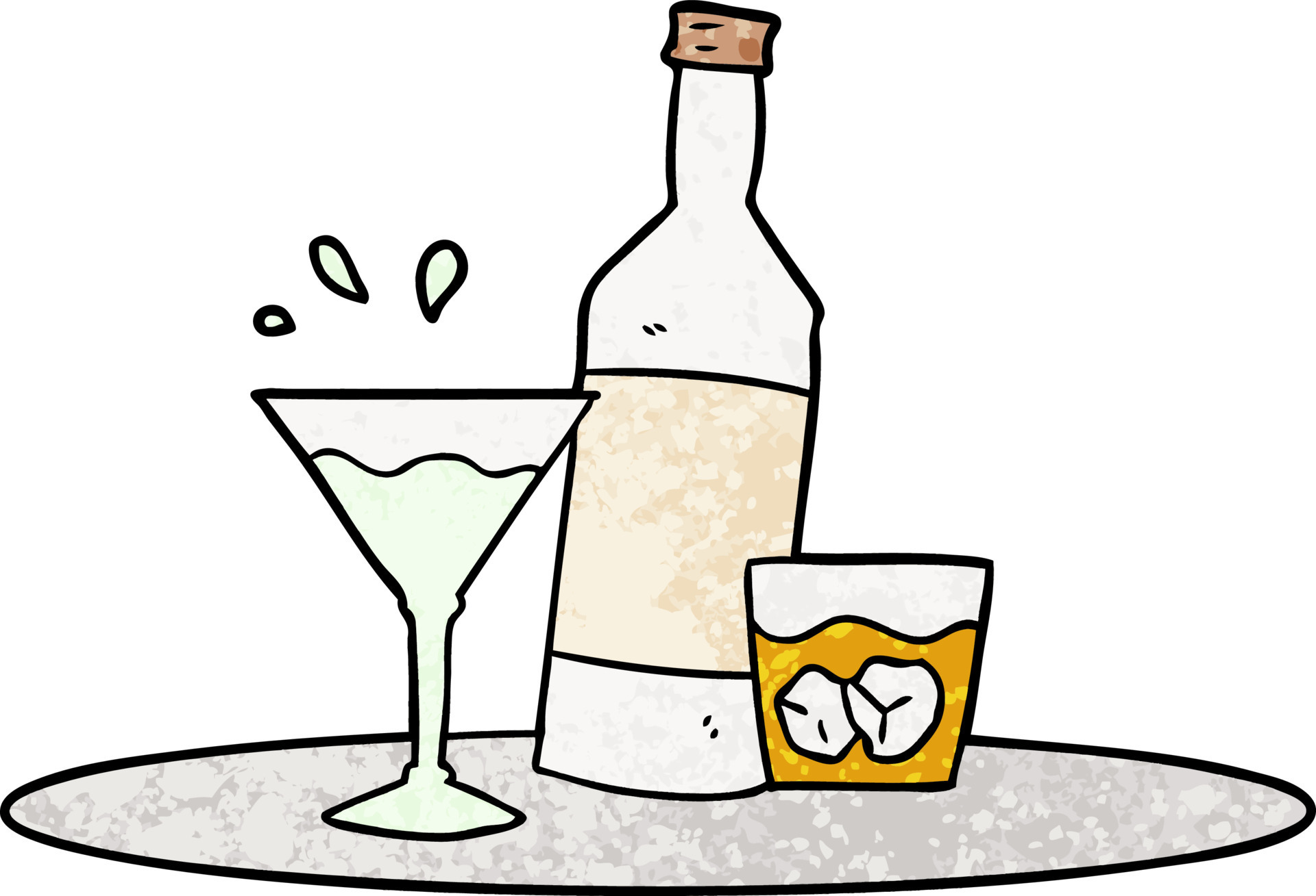 cartoon drinks on tray 12371946 Vector Art at Vecteezy