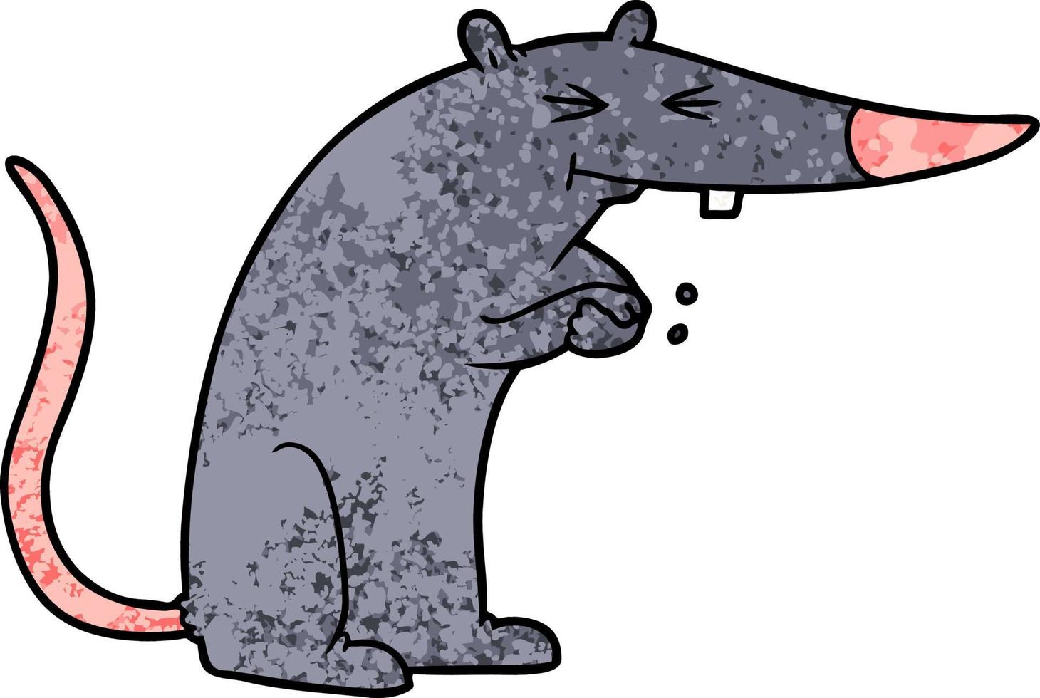 cartoon sneaky rat vector