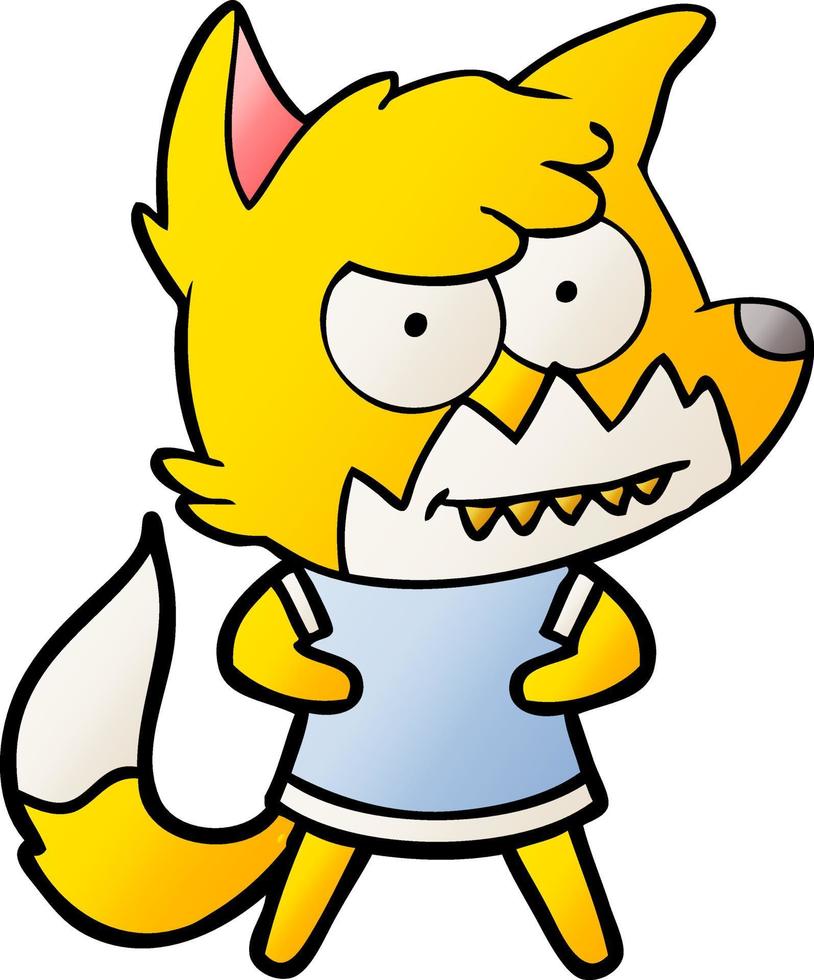 fox cartoon character vector