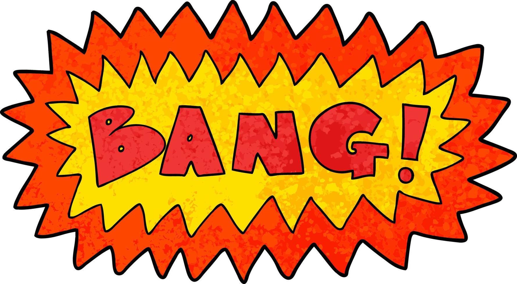 cartoon bang symbol vector