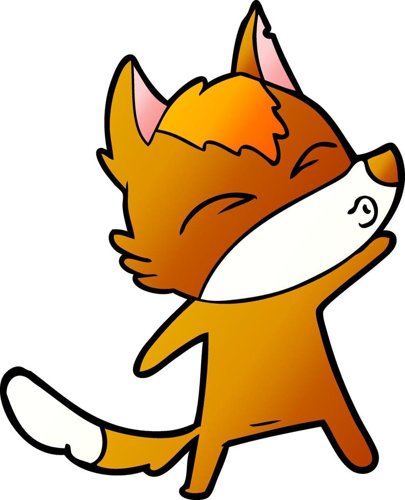 fox cartoon character vector