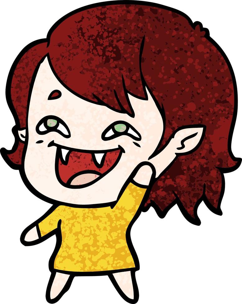 cartoon laughing vampire girl 12372192 Vector Art at Vecteezy