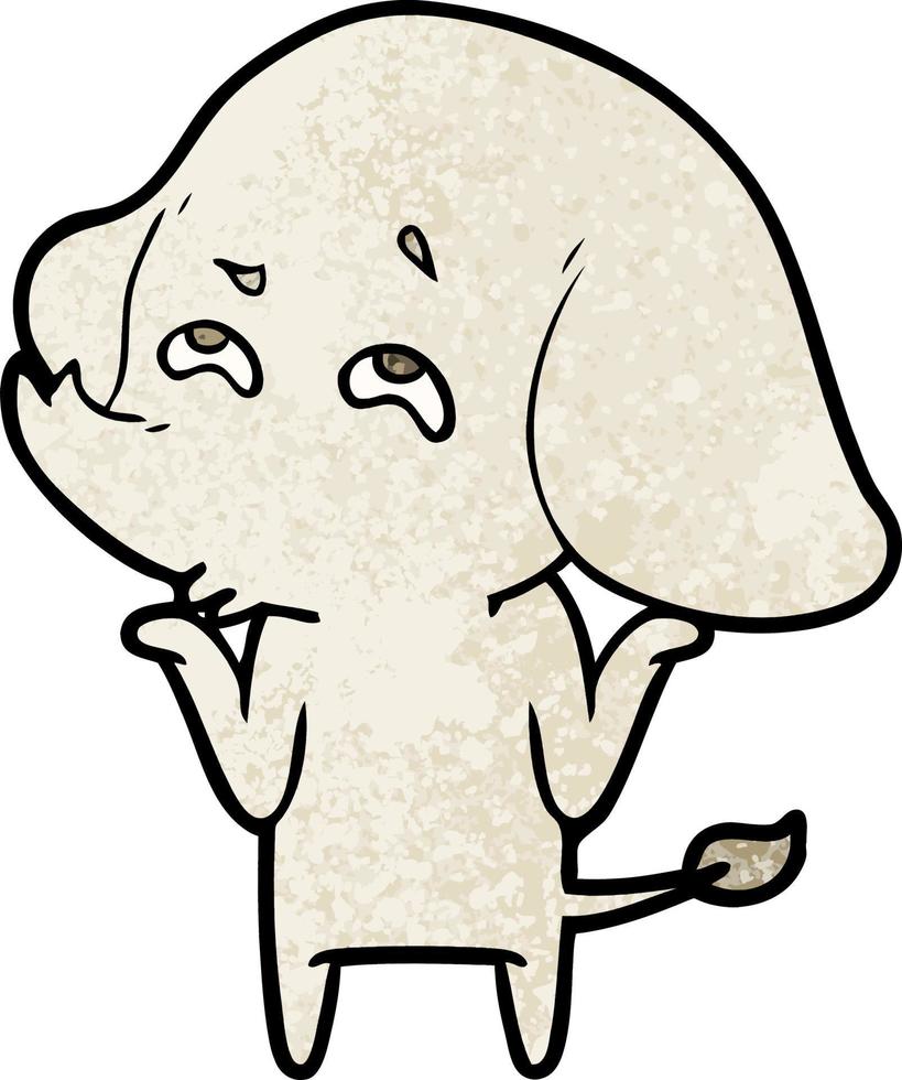 cartoon elephant remembering vector