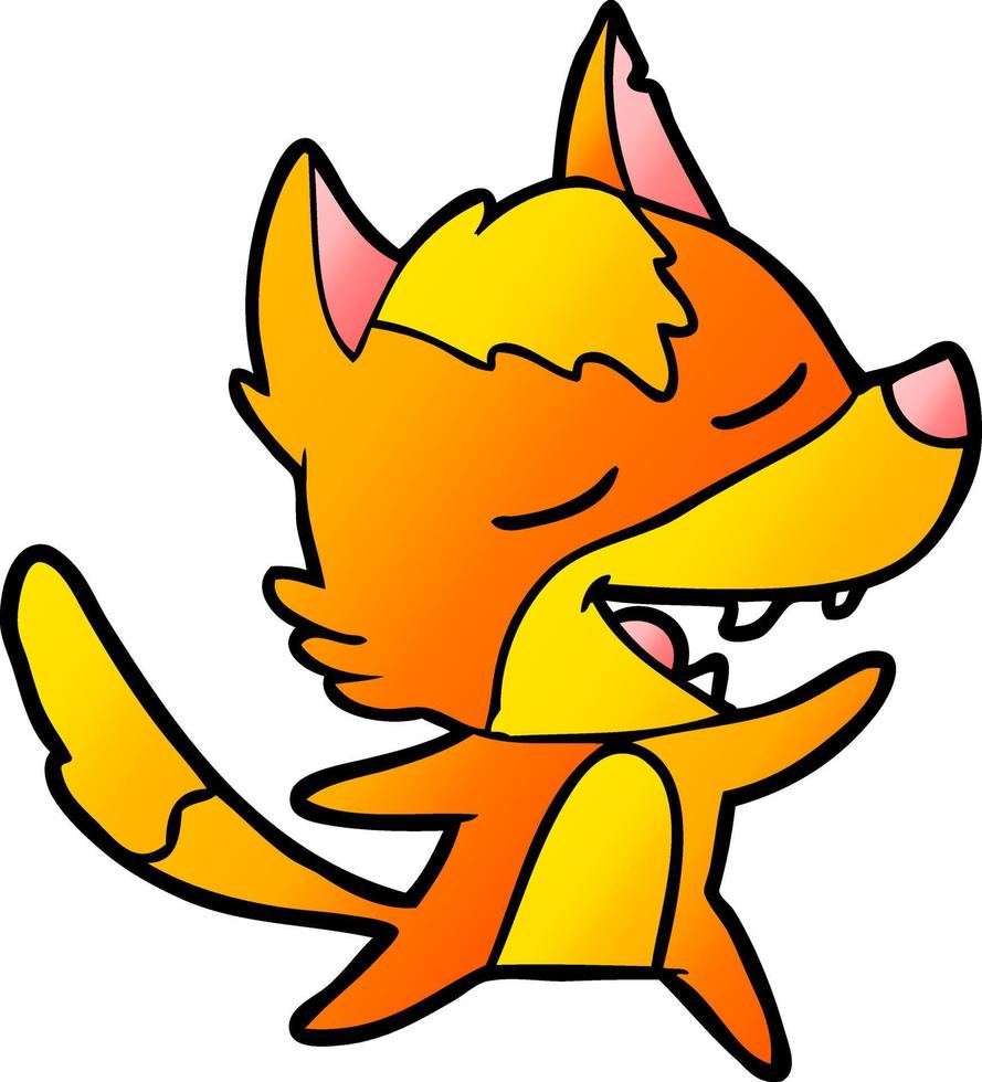 fox cartoon character vector