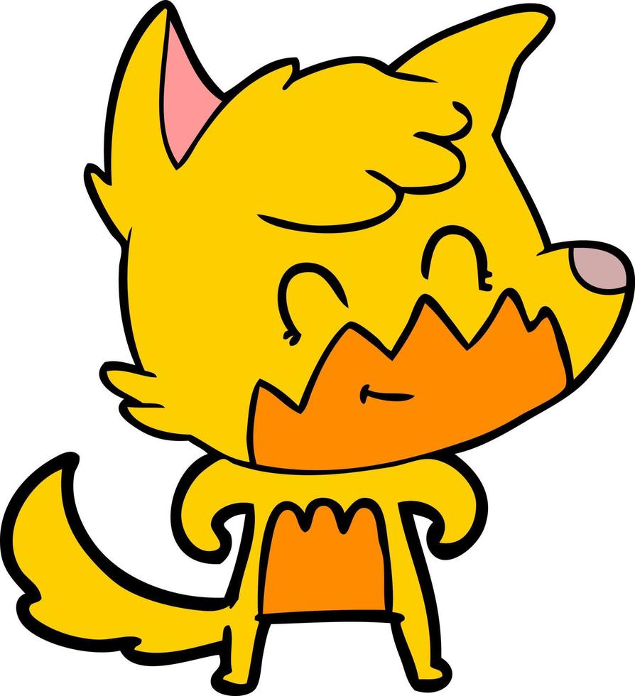fox cartoon character vector