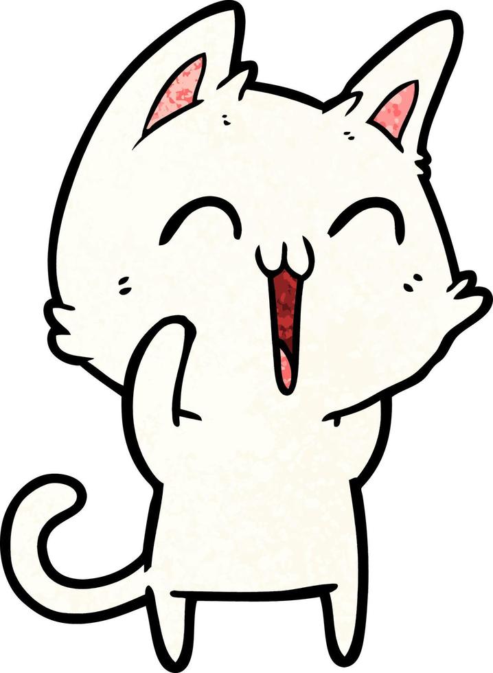 happy cartoon cat vector