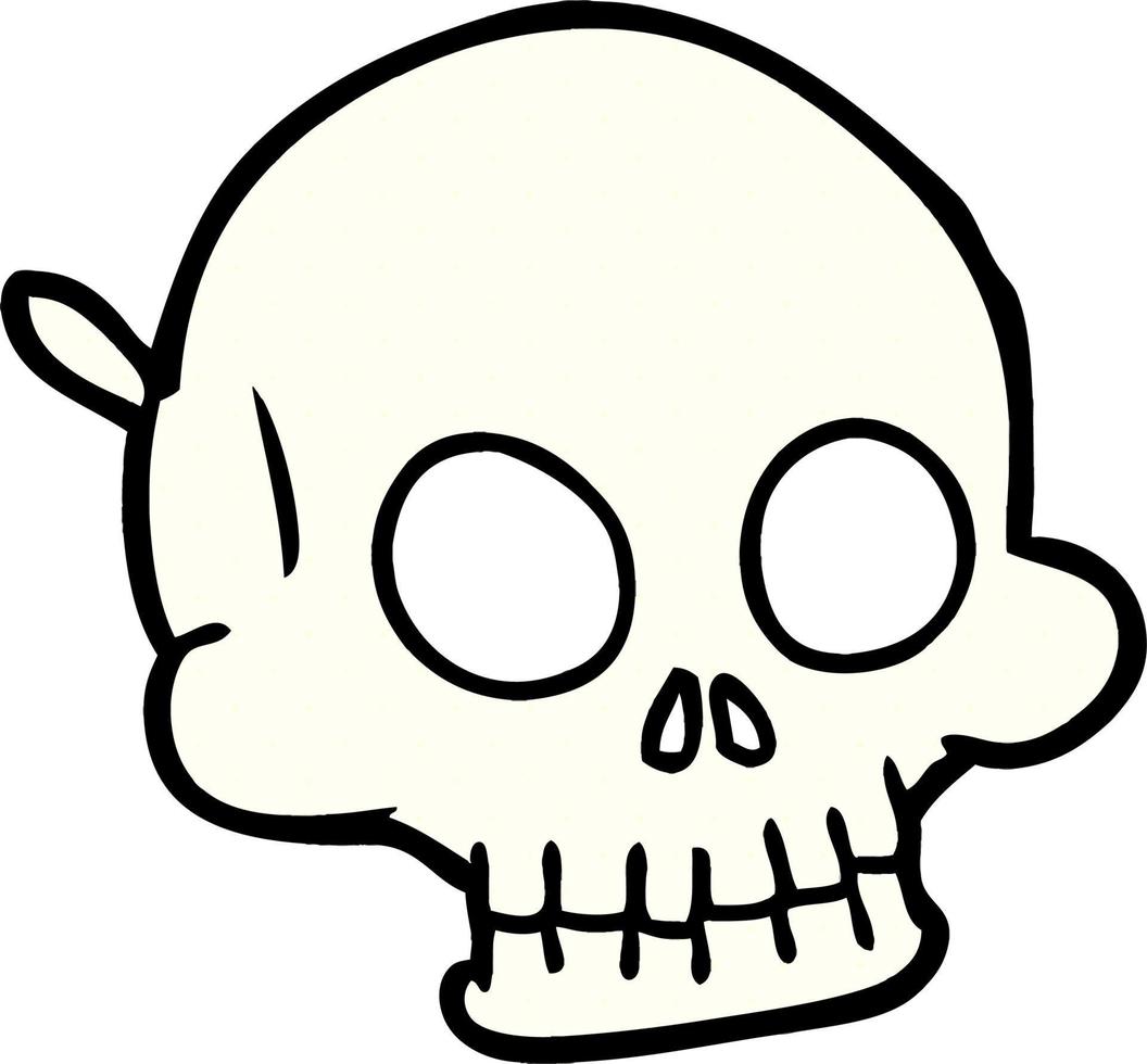 cartoon halloween skull mask vector