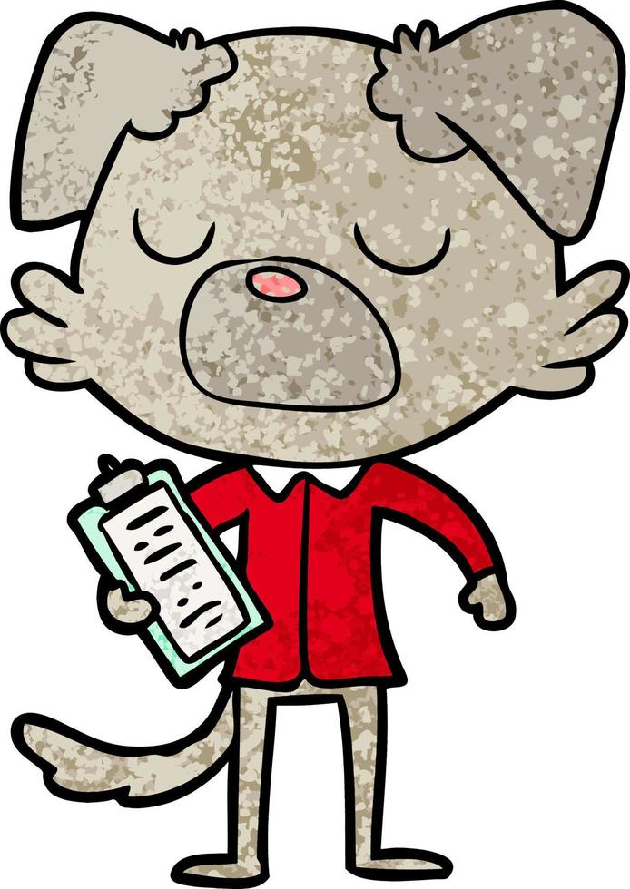 cartoon dog manager vector