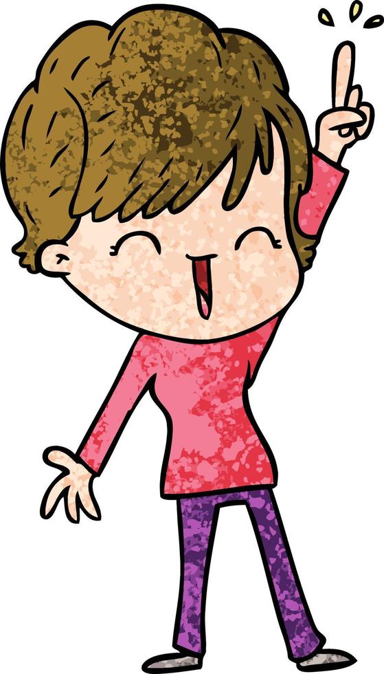 cartoon laughing woman vector