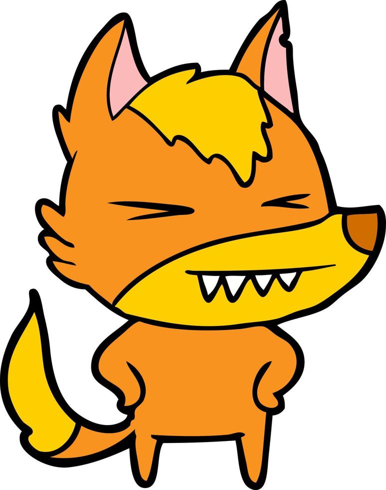 fox cartoon character vector