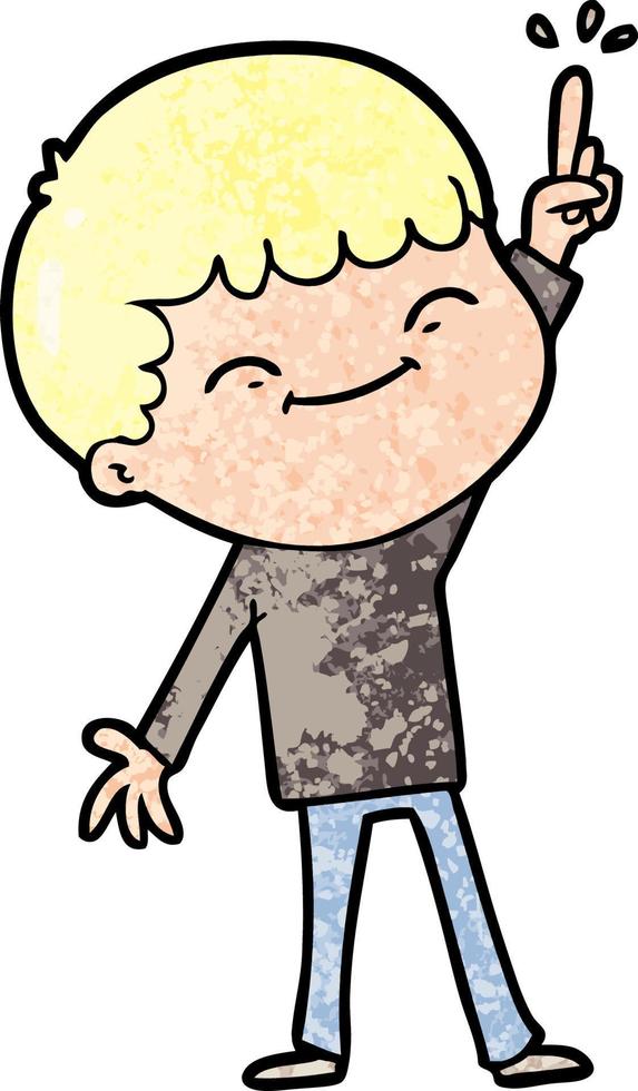 cartoon happy boy vector