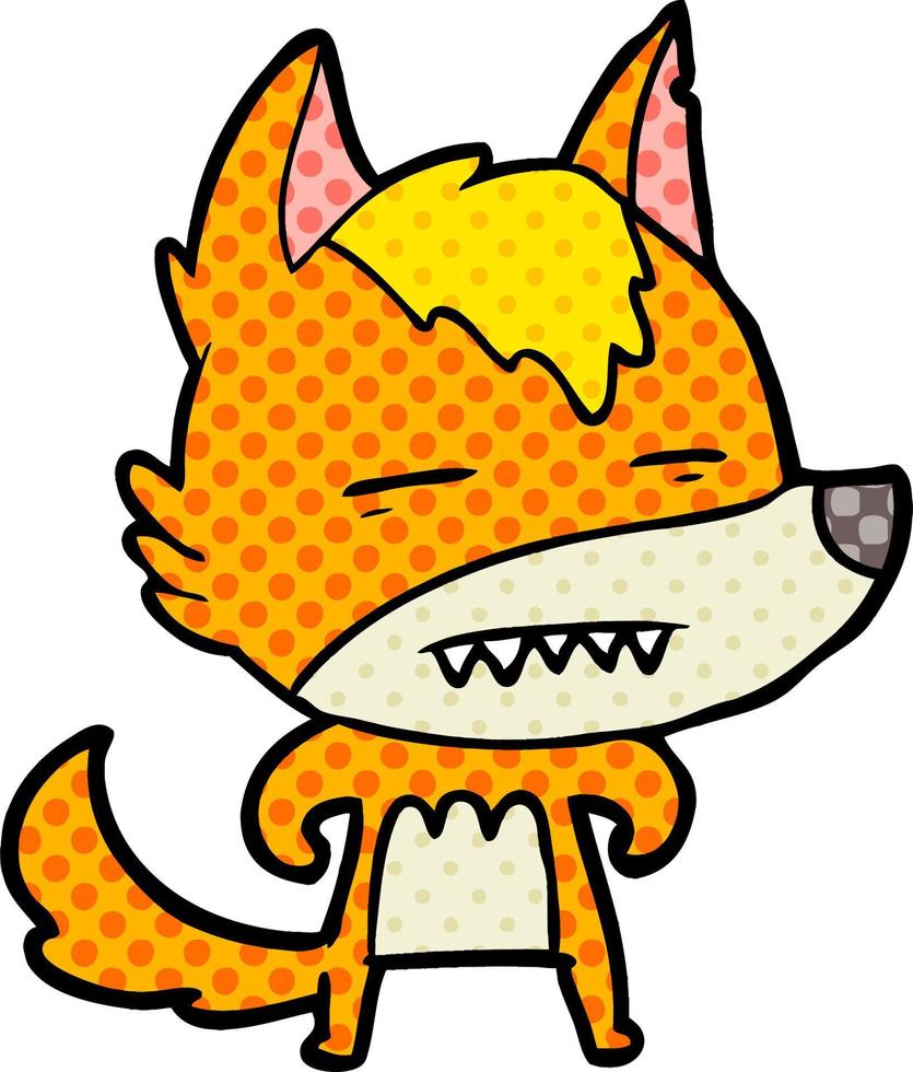fox cartoon character vector
