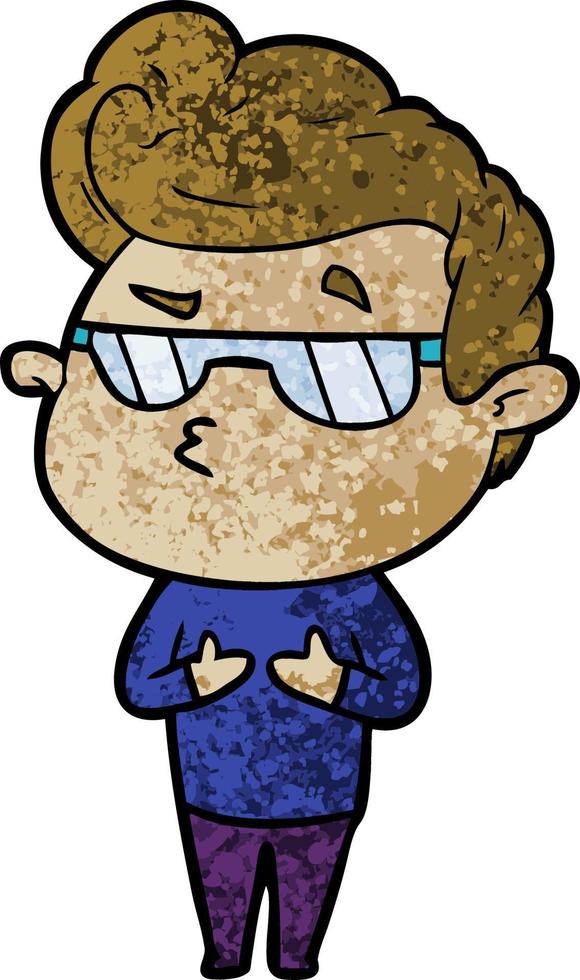 cartoon cool guy vector