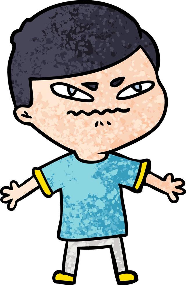 cartoon exasperated man vector