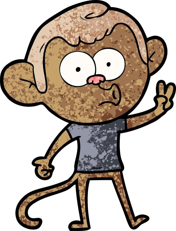 cartoon hooting monkey vector