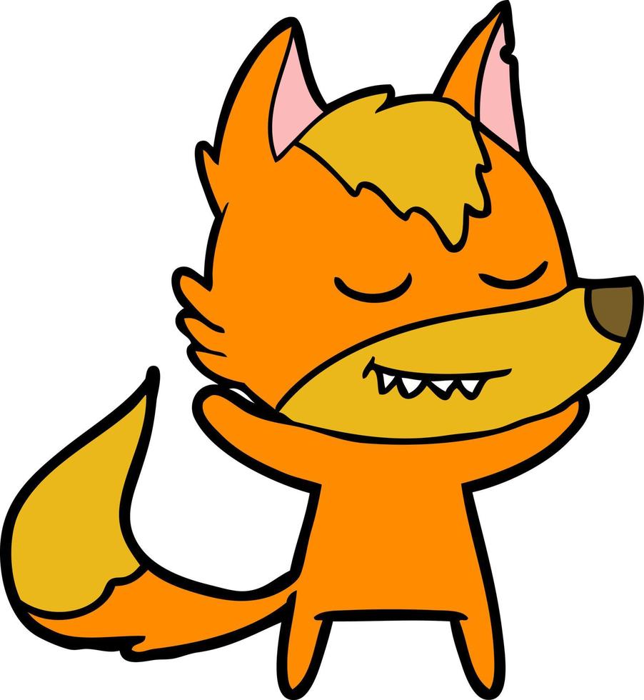 fox cartoon character vector