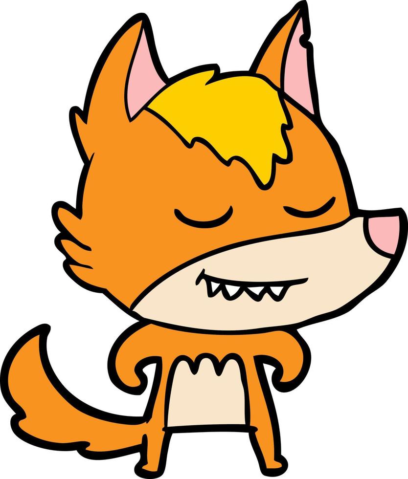 fox cartoon character vector
