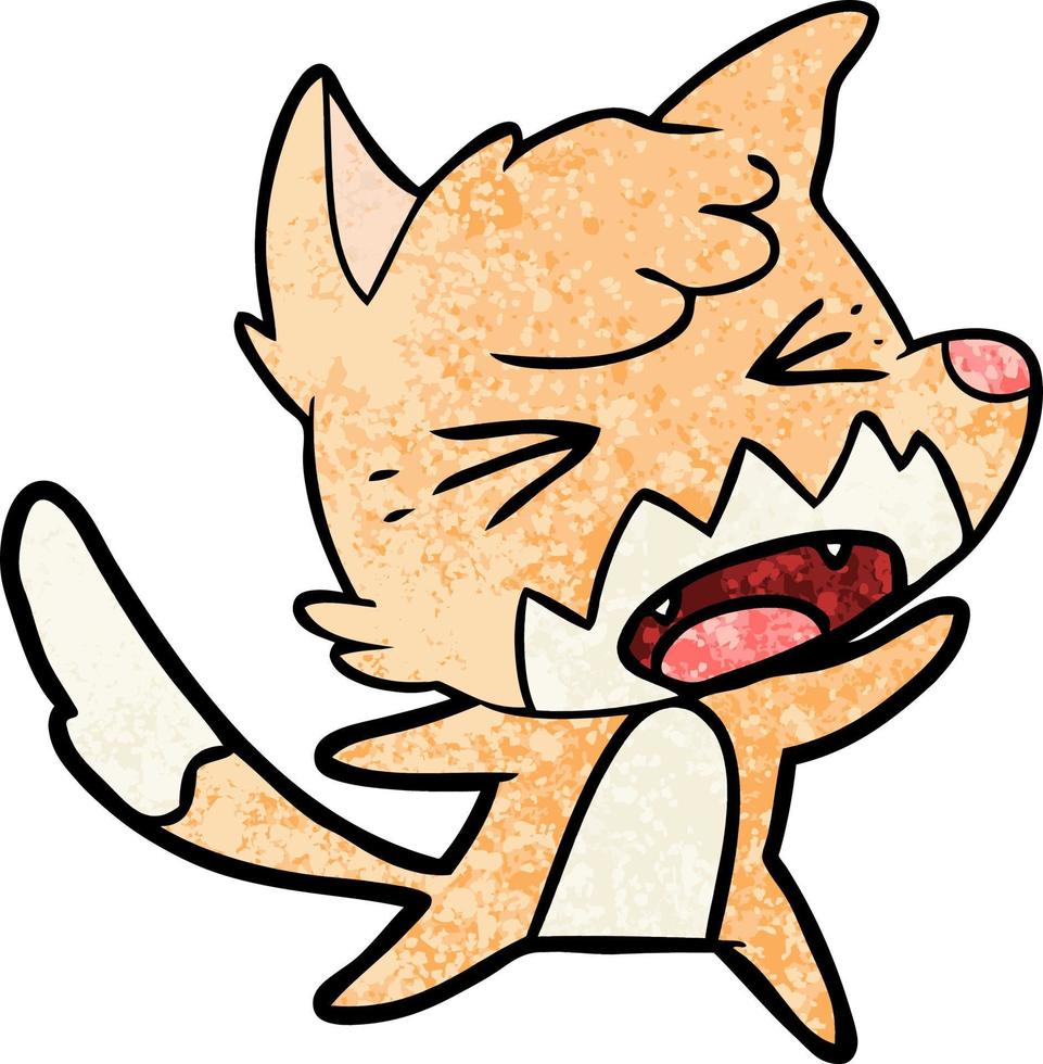 angry cartoon fox vector