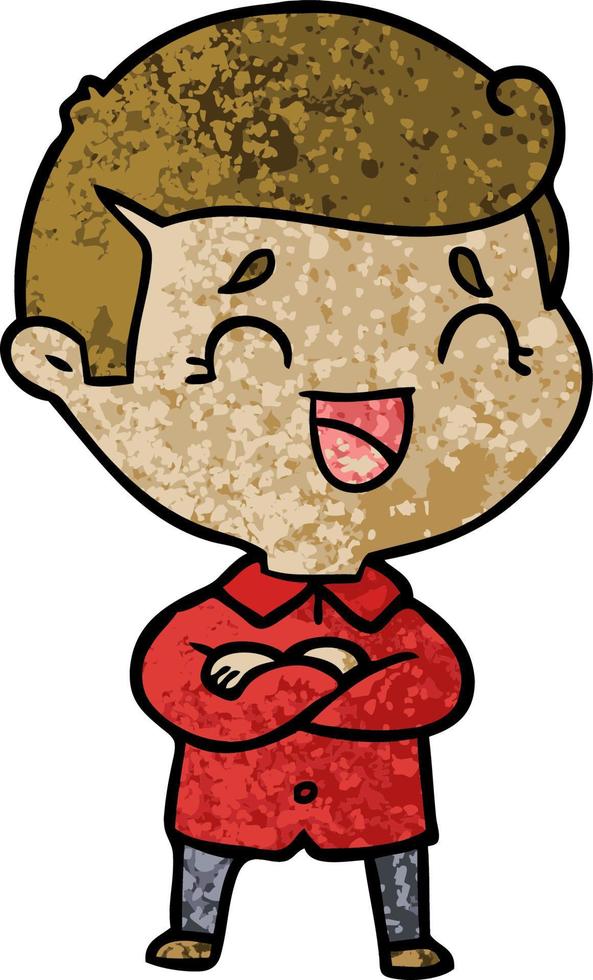 cartoon laughing man vector