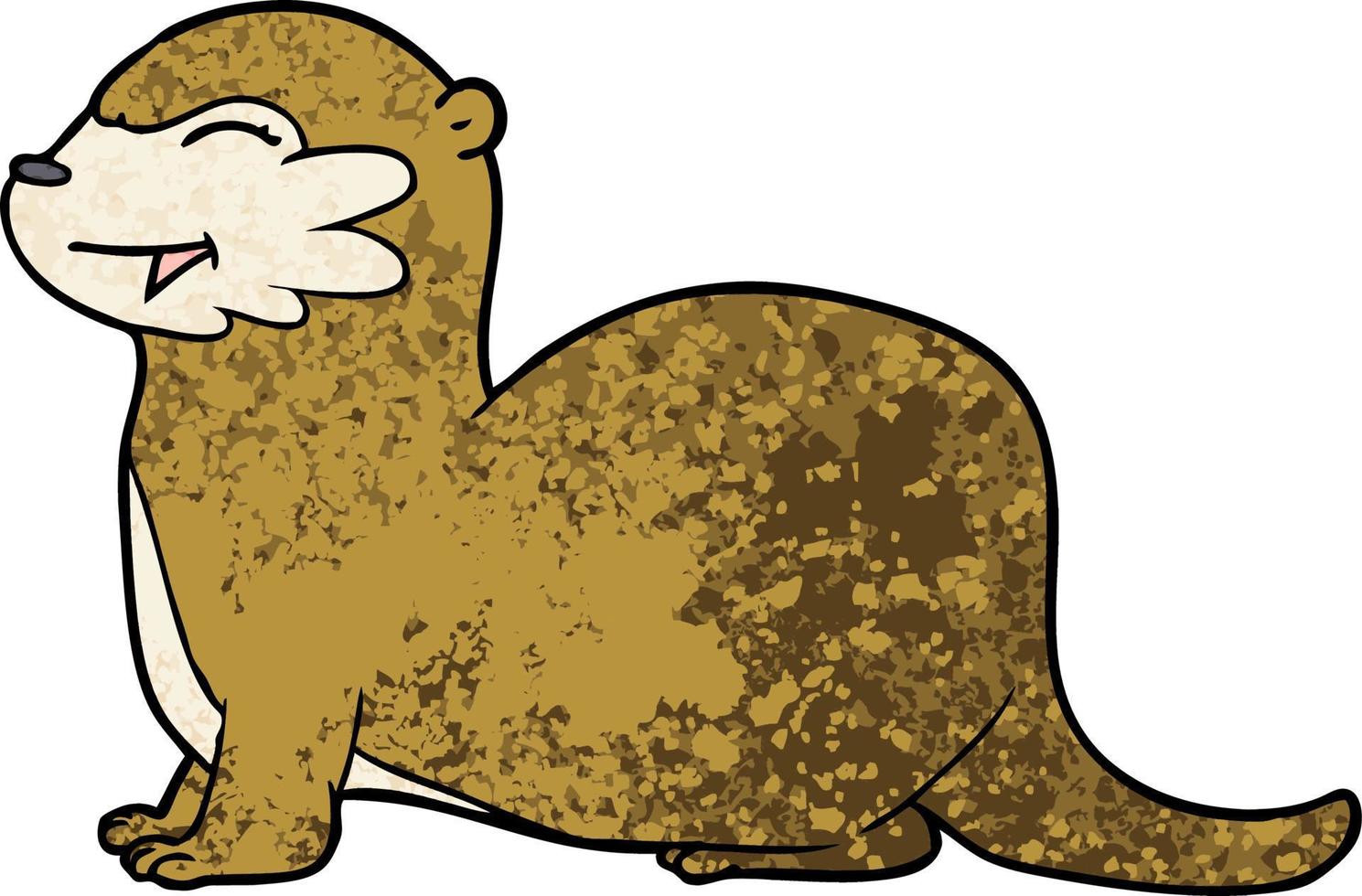 laughing otter cartoon vector