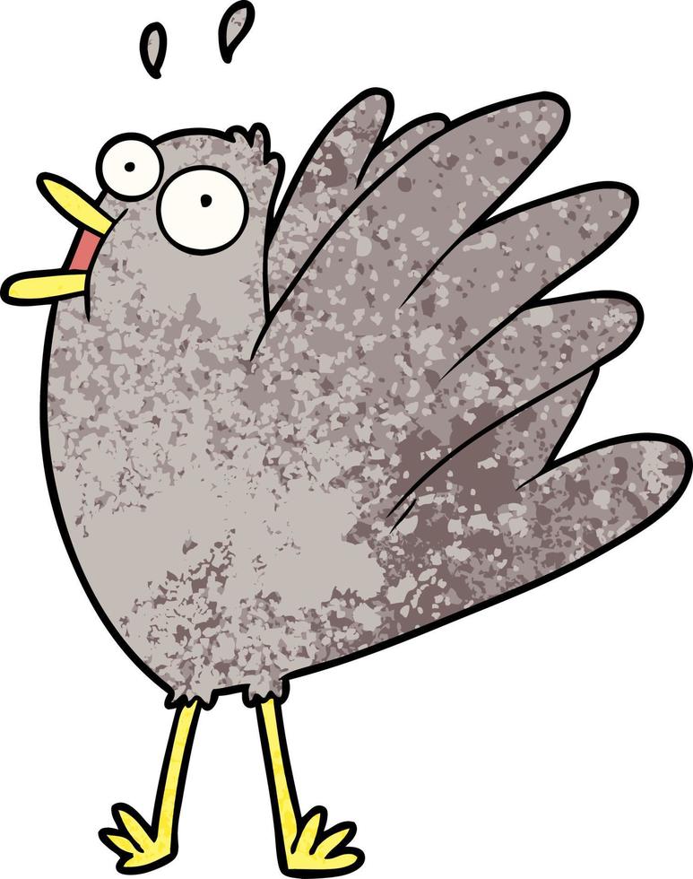 cartoon bird squawking vector