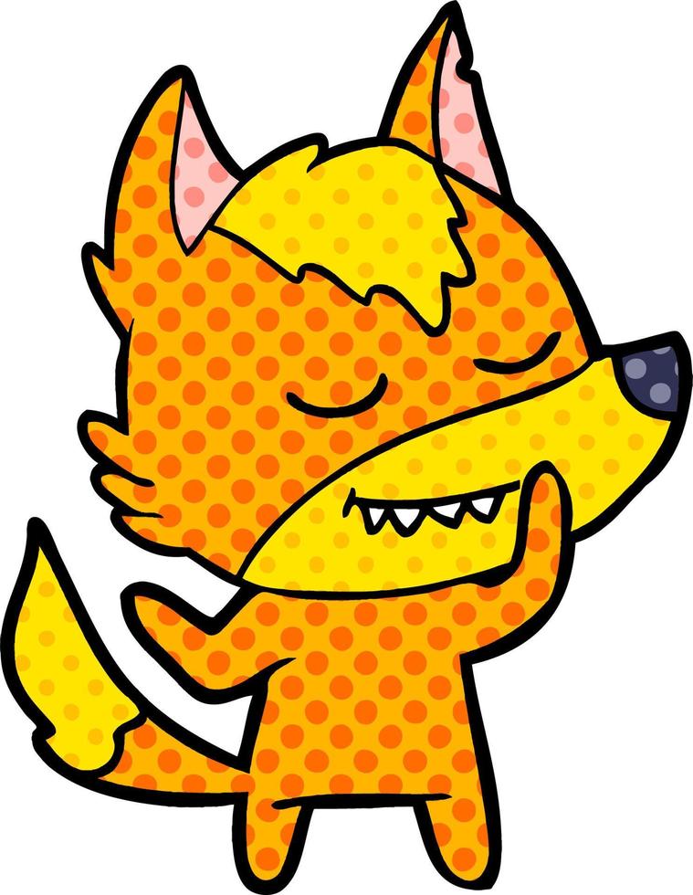 fox cartoon character vector