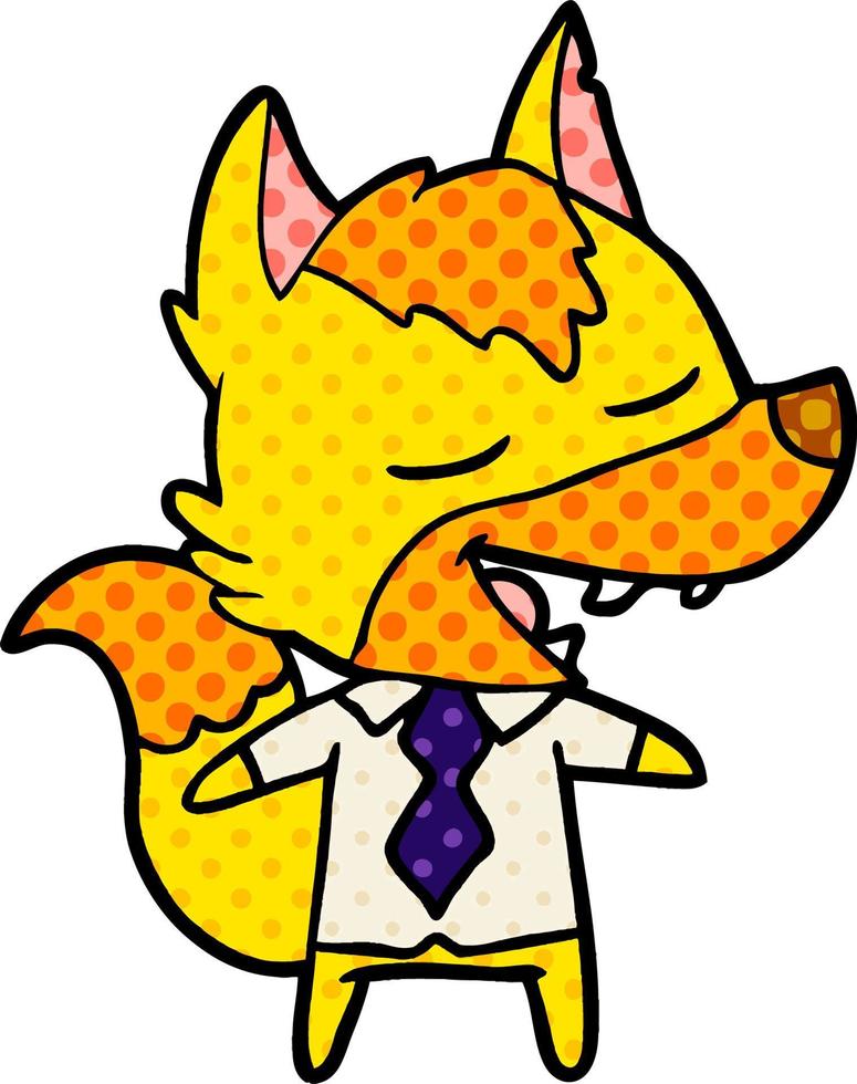 fox cartoon character vector