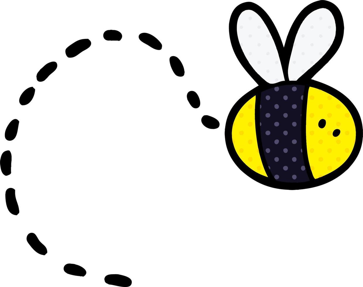 abeja de dibujos animados volando vector