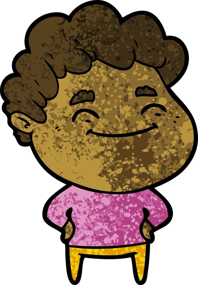 cartoon friendly man vector