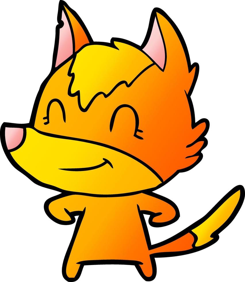 fox cartoon character vector