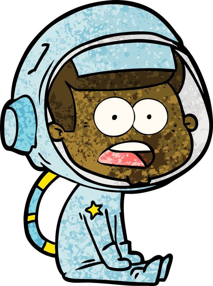 cartoon surprised astronaut vector