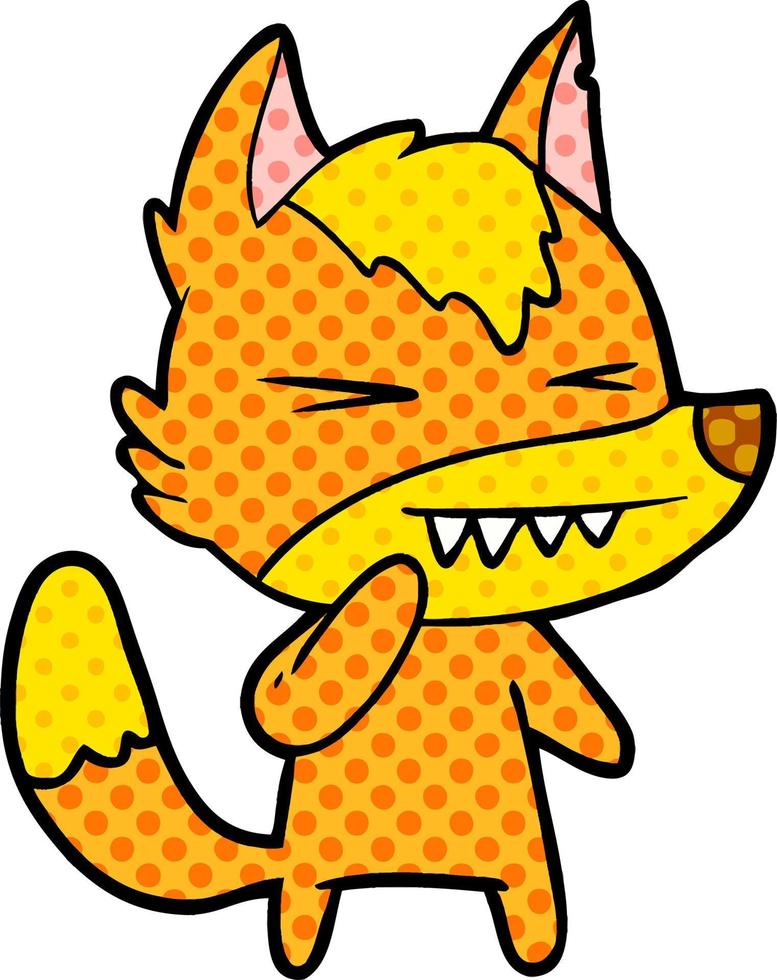 fox cartoon character vector