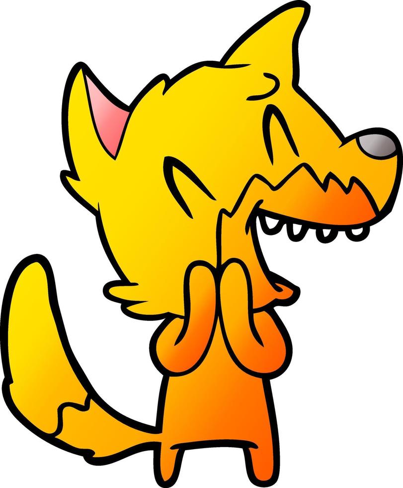 fox cartoon character vector