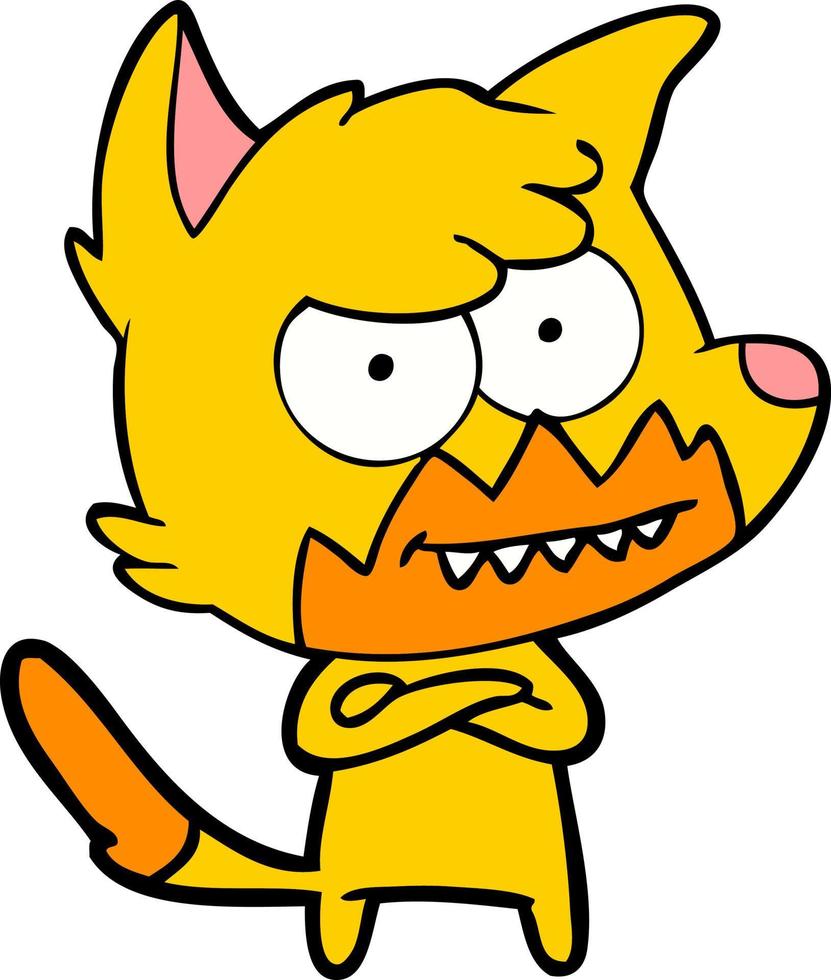 fox cartoon character vector