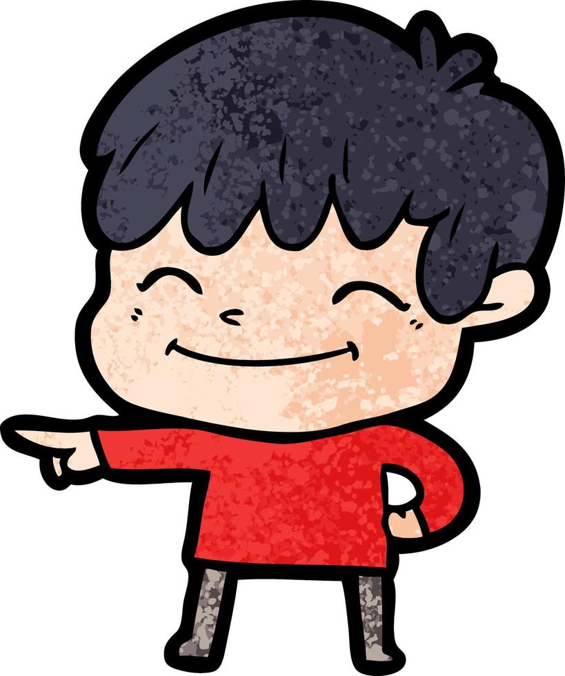 niño feliz de dibujos animados vector