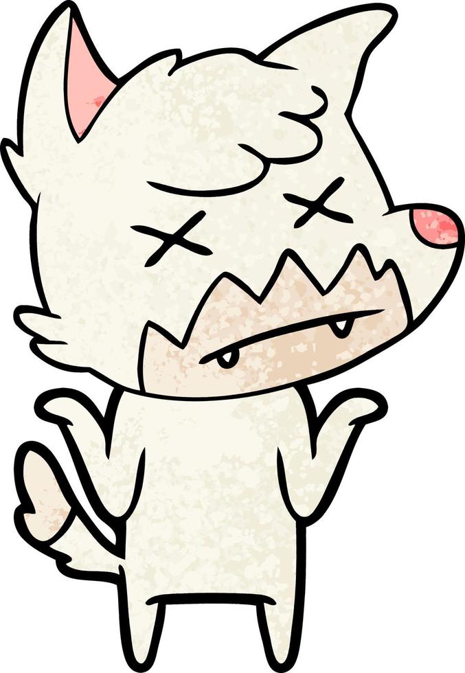 cartoon dead fox vector