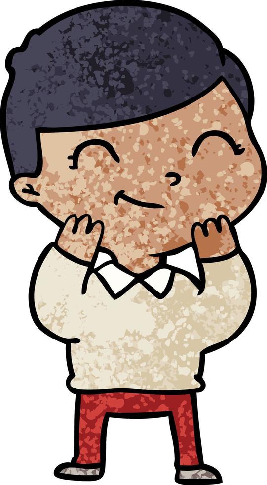 cartoon boy smiling vector
