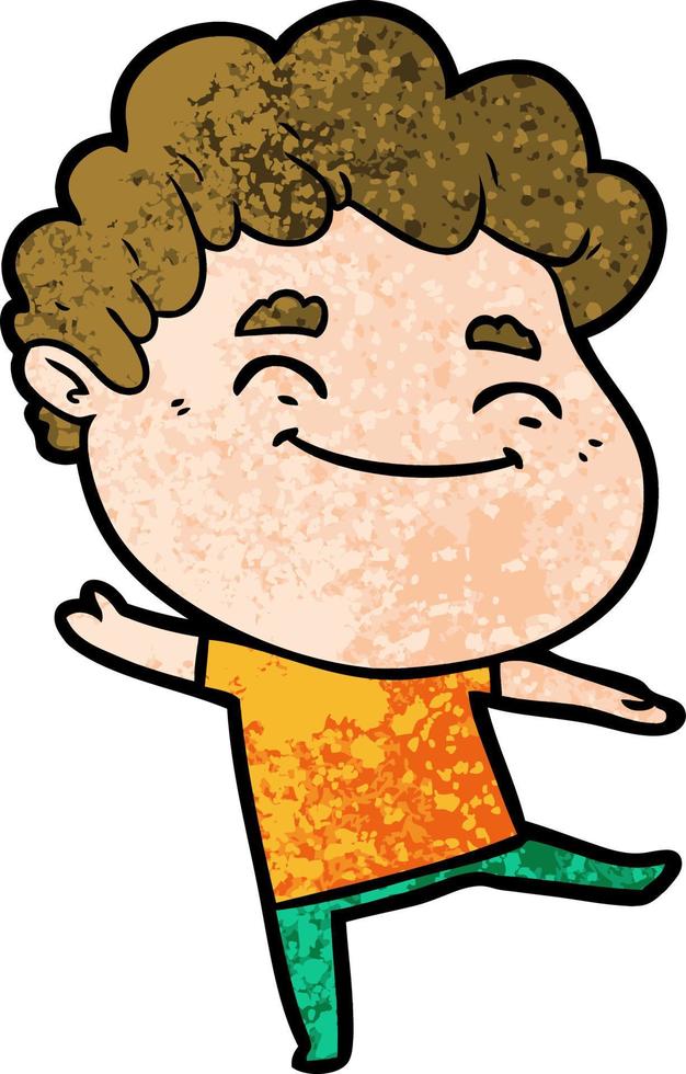 cartoon friendly man vector