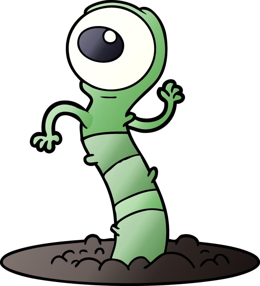 cartoon alien swamp monster vector