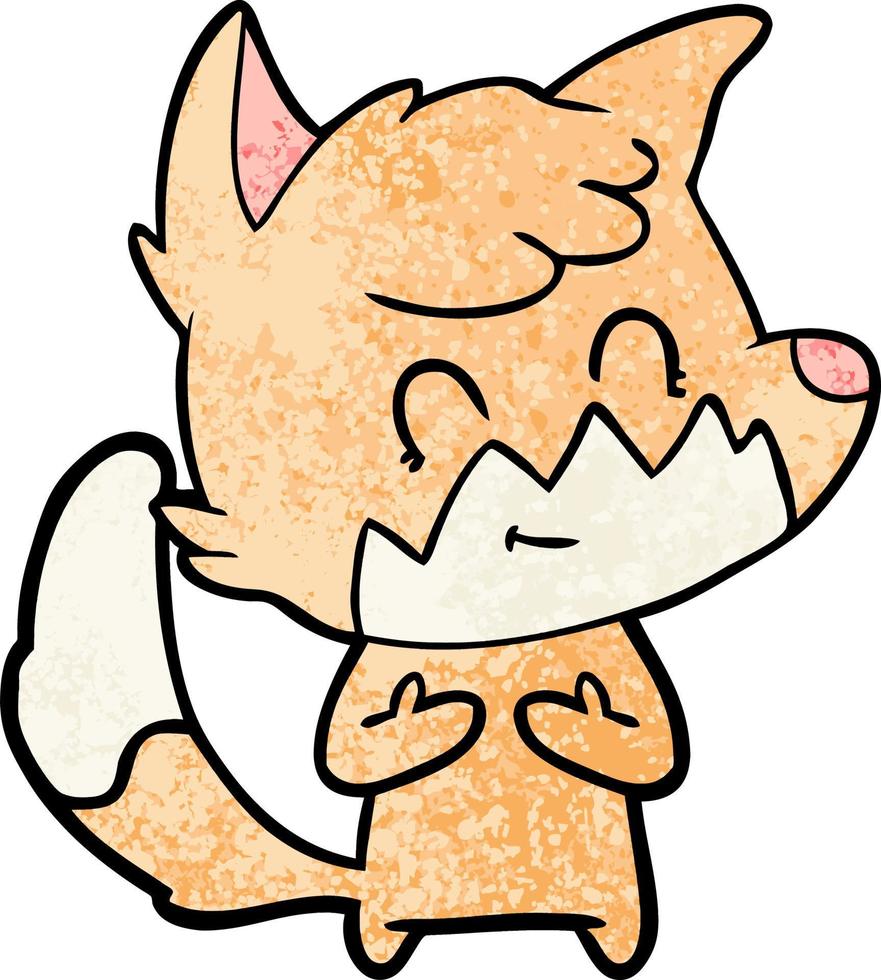 cartoon friendly fox vector