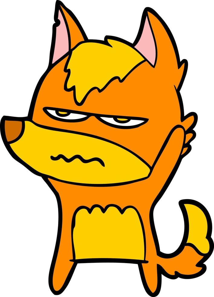 fox cartoon character vector