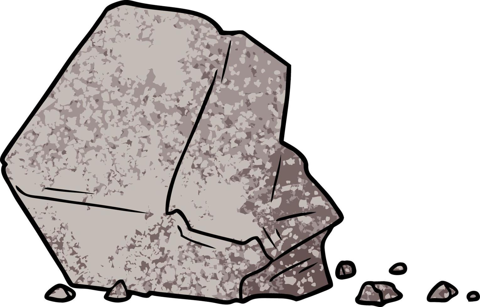 cartoon large rock vector